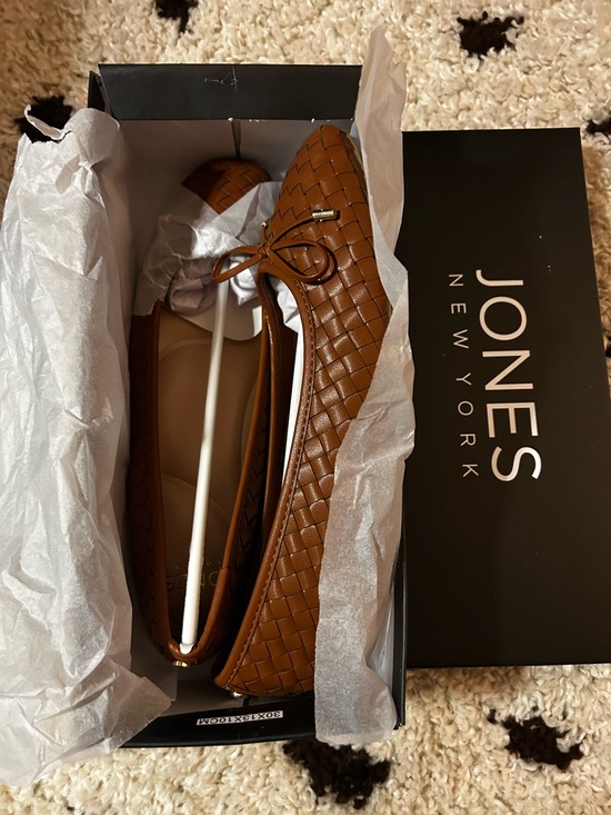 Jones New York Shoes - NIB - Jones New York Samera Cognac Woven Ballet Flats - 8.5